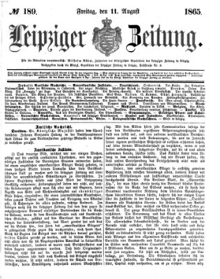 Leipziger Zeitung Freitag 11. August 1865