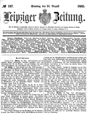 Leipziger Zeitung Sonntag 20. August 1865
