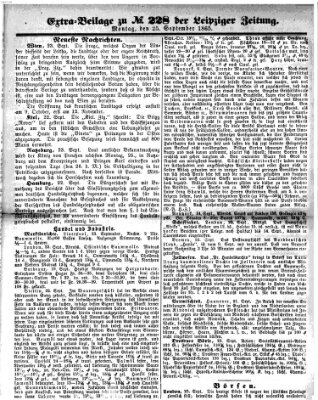 Leipziger Zeitung Montag 25. September 1865