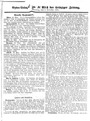 Leipziger Zeitung Montag 2. Oktober 1865