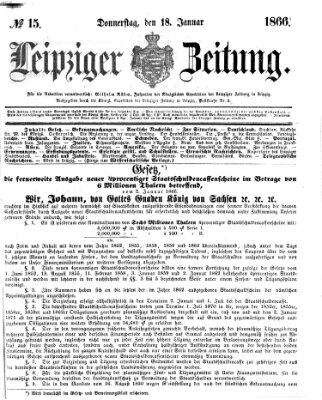 Leipziger Zeitung Donnerstag 18. Januar 1866