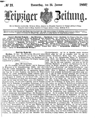 Leipziger Zeitung Donnerstag 25. Januar 1866
