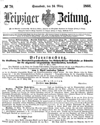 Leipziger Zeitung Samstag 24. März 1866