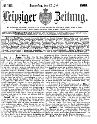 Leipziger Zeitung Donnerstag 12. Juli 1866