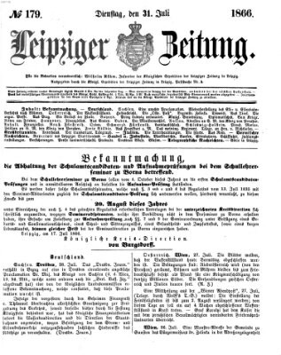 Leipziger Zeitung Dienstag 31. Juli 1866