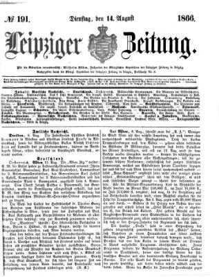 Leipziger Zeitung Dienstag 14. August 1866