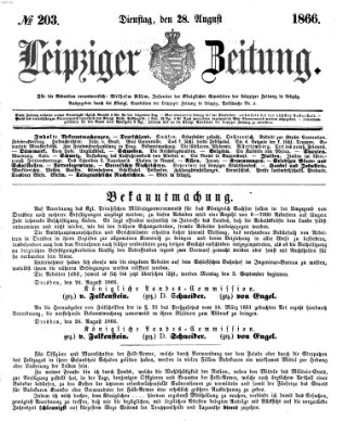 Leipziger Zeitung Dienstag 28. August 1866