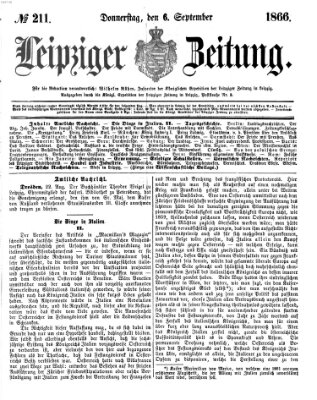 Leipziger Zeitung Donnerstag 6. September 1866