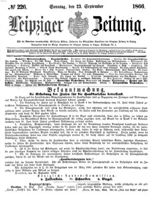 Leipziger Zeitung Sonntag 23. September 1866