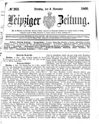 Leipziger Zeitung Dienstag 6. November 1866