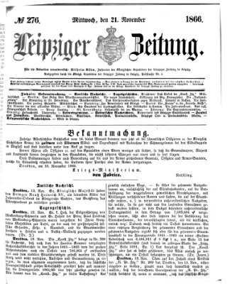 Leipziger Zeitung Mittwoch 21. November 1866