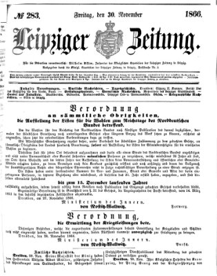 Leipziger Zeitung Freitag 30. November 1866