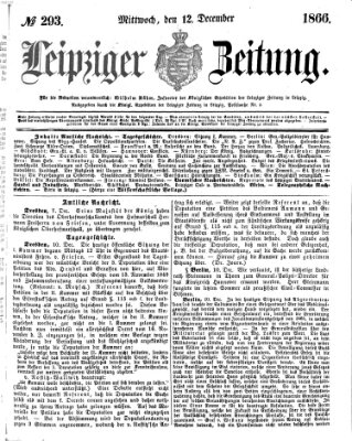 Leipziger Zeitung Mittwoch 12. Dezember 1866