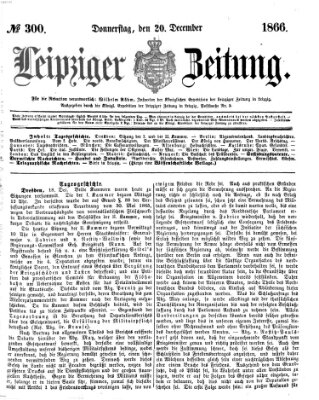 Leipziger Zeitung Donnerstag 20. Dezember 1866