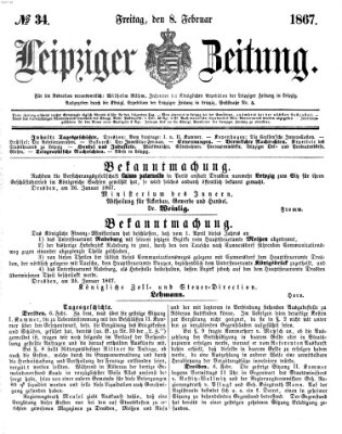 Leipziger Zeitung Freitag 8. Februar 1867