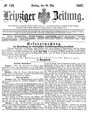 Leipziger Zeitung Freitag 10. Mai 1867