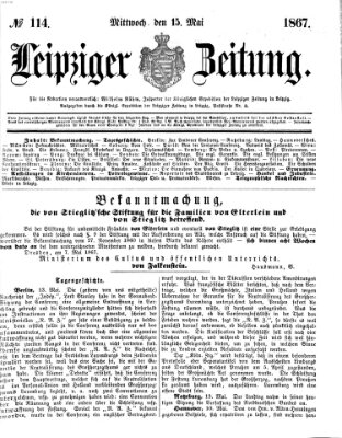 Leipziger Zeitung Mittwoch 15. Mai 1867