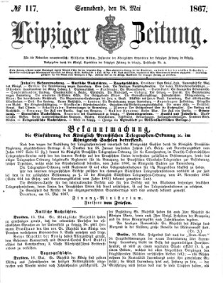 Leipziger Zeitung Samstag 18. Mai 1867