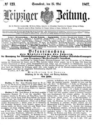 Leipziger Zeitung Samstag 25. Mai 1867