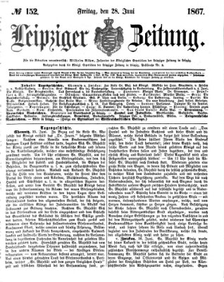 Leipziger Zeitung Freitag 28. Juni 1867