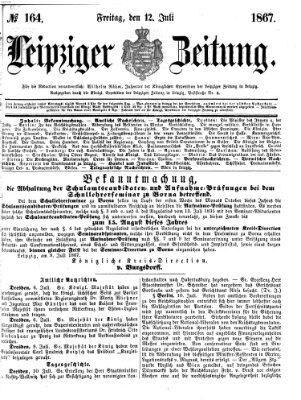 Leipziger Zeitung Freitag 12. Juli 1867