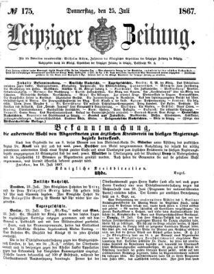 Leipziger Zeitung Donnerstag 25. Juli 1867