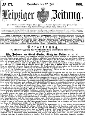 Leipziger Zeitung Samstag 27. Juli 1867