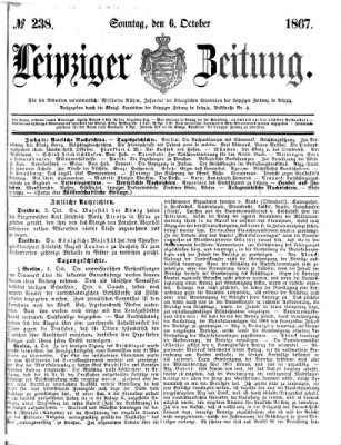 Leipziger Zeitung Sonntag 6. Oktober 1867