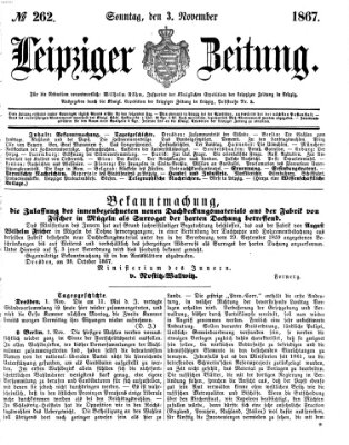Leipziger Zeitung Sonntag 3. November 1867