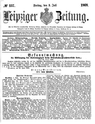 Leipziger Zeitung Freitag 3. Juli 1868