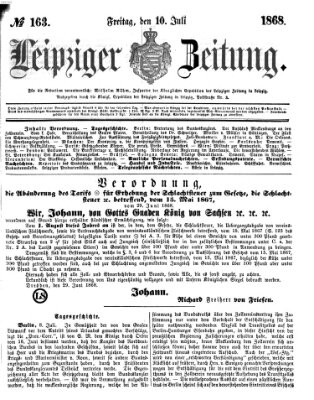 Leipziger Zeitung Freitag 10. Juli 1868