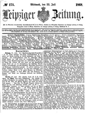 Leipziger Zeitung Mittwoch 22. Juli 1868
