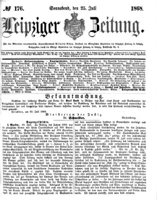 Leipziger Zeitung Samstag 25. Juli 1868