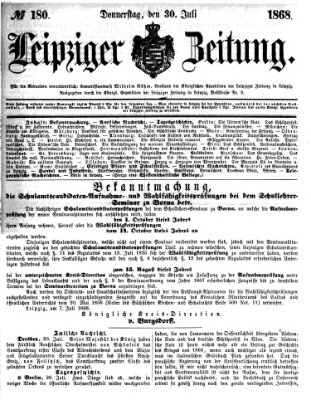 Leipziger Zeitung Donnerstag 30. Juli 1868