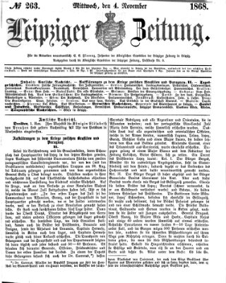 Leipziger Zeitung Mittwoch 4. November 1868