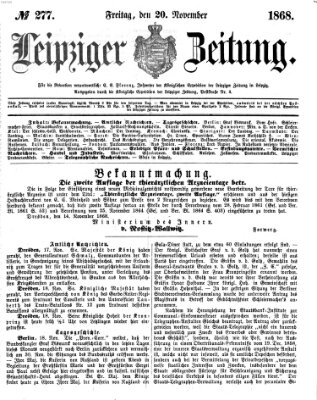 Leipziger Zeitung Freitag 20. November 1868