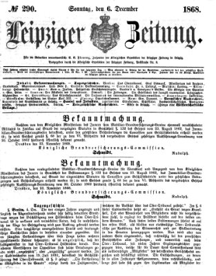 Leipziger Zeitung Sonntag 6. Dezember 1868