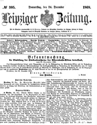 Leipziger Zeitung Donnerstag 24. Dezember 1868