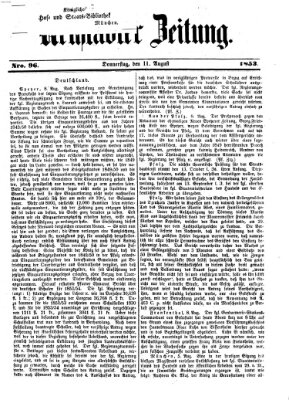 Neustadter Zeitung Donnerstag 11. August 1853
