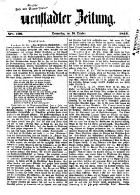 Neustadter Zeitung Donnerstag 20. Oktober 1853