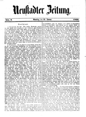 Neustadter Zeitung Samstag 21. Januar 1854