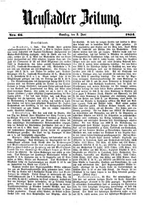 Neustadter Zeitung Samstag 3. Juni 1854