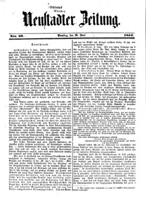 Neustadter Zeitung Samstag 10. Juni 1854
