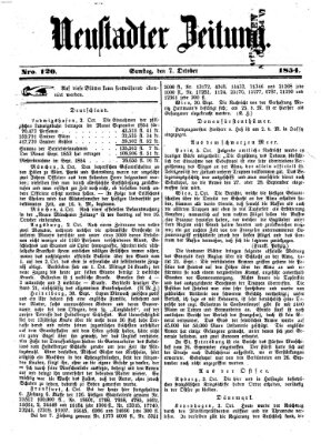 Neustadter Zeitung Samstag 7. Oktober 1854
