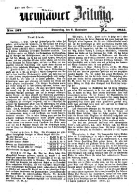 Neustadter Zeitung Donnerstag 6. September 1855