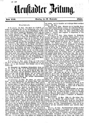 Neustadter Zeitung Samstag 22. September 1855