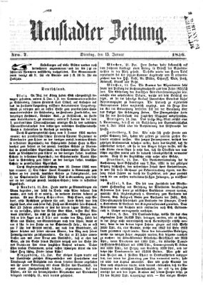 Neustadter Zeitung Dienstag 15. Januar 1856