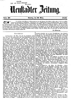 Neustadter Zeitung Samstag 29. März 1856