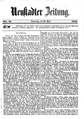 Neustadter Zeitung Donnerstag 24. April 1856