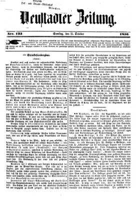 Neustadter Zeitung Samstag 11. Oktober 1856